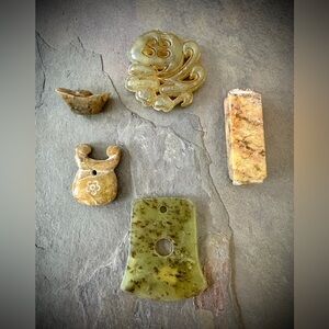 Assorted Jade Gemstone Pendants